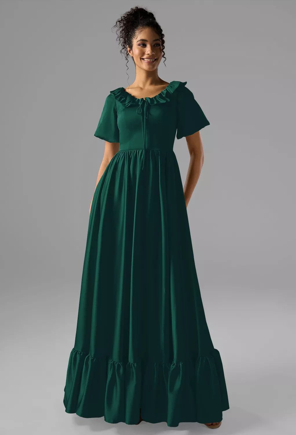 AW Sumayyah Hunter Green  Bridesmaid Dresses